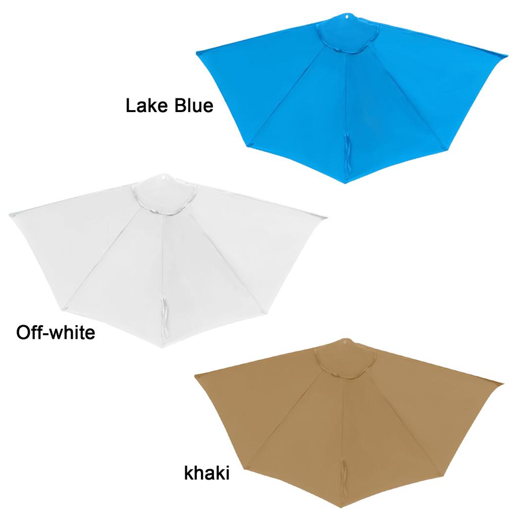 Half Umbrella Canopy Polyester Outdoor Half Umbrella Replacement Canopy Cover for Patio Garden Khaki