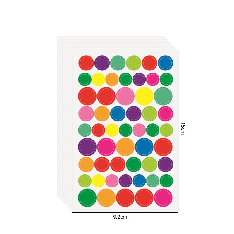 10/20/50sheets Party Stickers Colorful Star Heart Circle Designs for Birthday Wedding Festival DIY Crafts Party Supplies TMZ