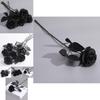 Gothic Black Rose Artificial Silk Flower Bouquet For Wedding Photography Decor