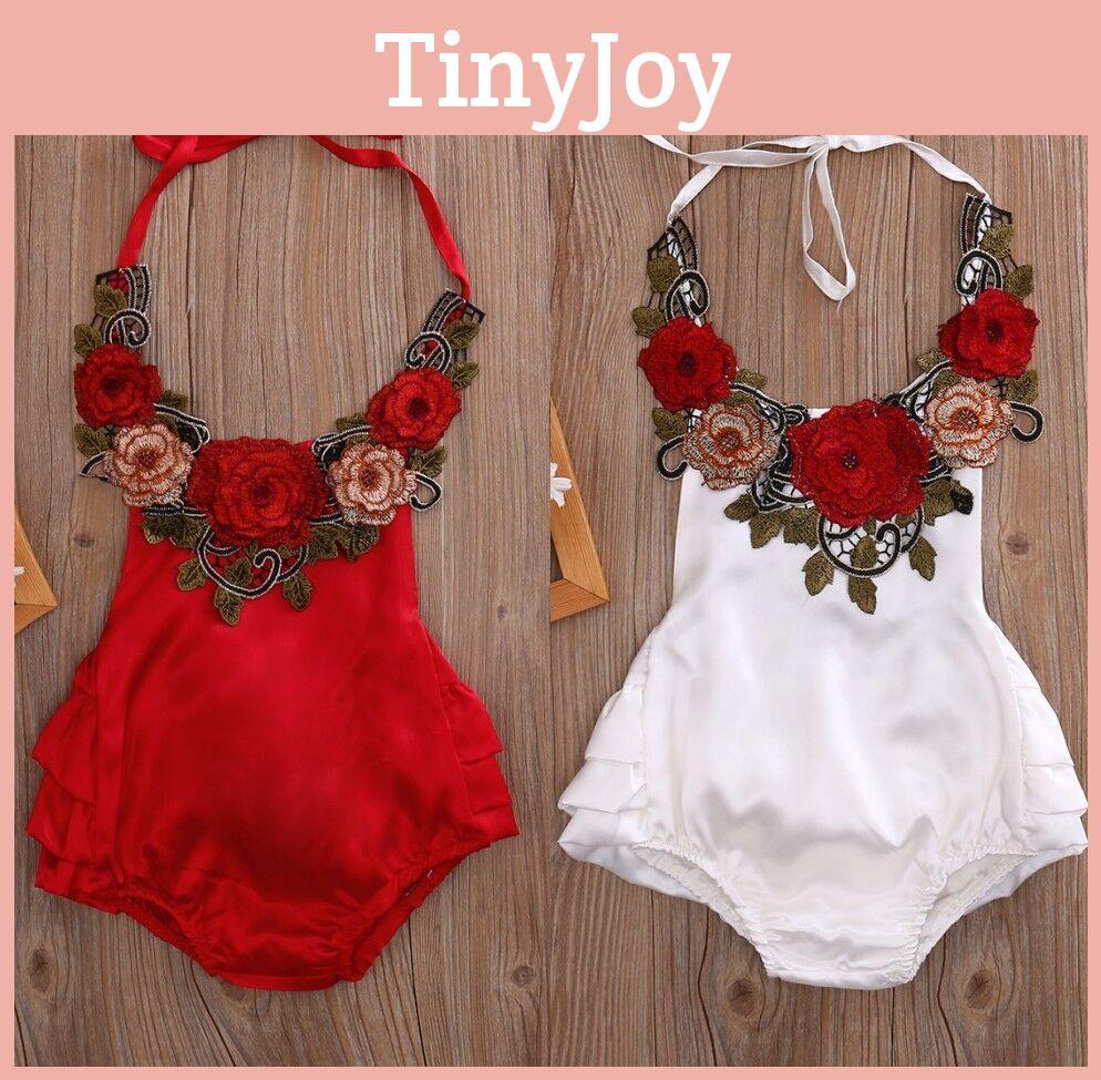 Adorable Toddler Baby Girl Flower Backless Romper Jumpsuit With Timeless Design