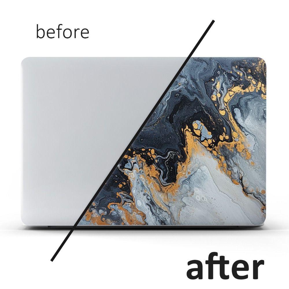 DIY A+C Side 15inch Laptop Stickers Skins Marbling Texture Waterproof Notebook Computer Cover Skin Scratch-proof PVC