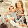 Portable Double Hammock Chair - Curved Bar Canvas Swing with Tassels for Outdoor Camping