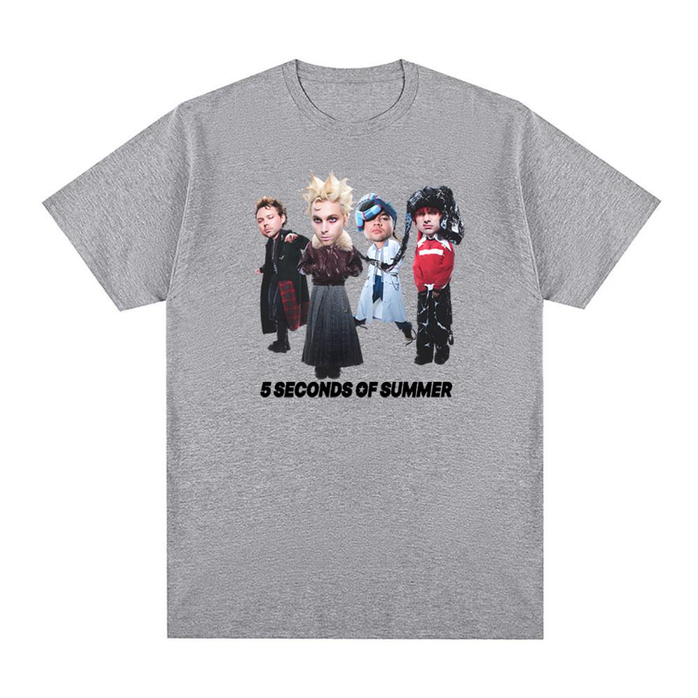 5 Seconds of Summer album NOT OKT Tričko 5SOS Grunge kapela Rukáv 100% Bavlna Letní tričko O-výstřih Oblečení Vysoce kvalitní topy
