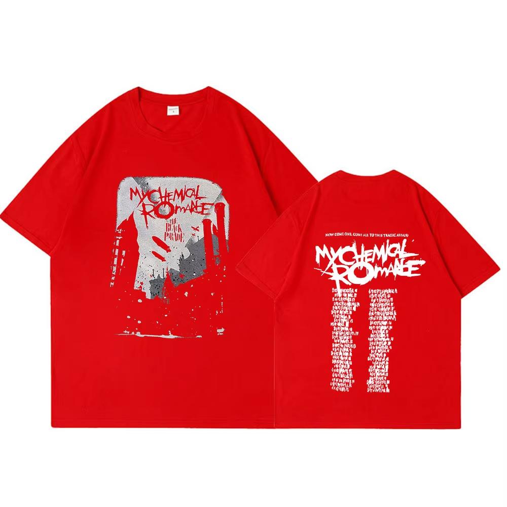 My Chemical Romance Tour Print T Shirt Candle Punk Band Sign Tops Short Sleeve T-shirt Men Cotton T Shirts