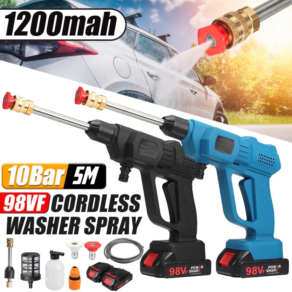 

160 Вт Беспроводная Мойка Высокого Давления Распылитель Воды Пистолет Мойка Автомобиля Машина для Чистки Автомобиля Only machine синий