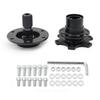 Universal Aluminum Steering Wheel Quick Release Hub Adapter For 6 Hole Steering Wheel Removable Snap Off Boss Kit