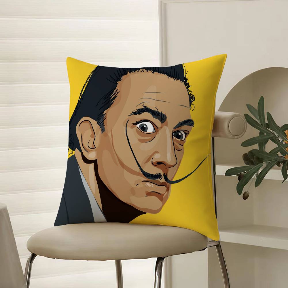 Сюрреализм Искусство Сальвадор Дали - Знаменитая Наволочка Комфорт Диван-кровать Шелковистая элегантная Скрытая молния Декоративная наволочка 12x12Inch