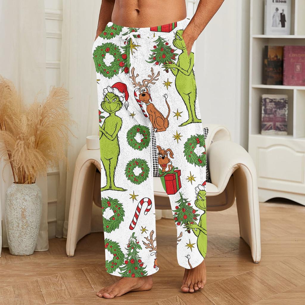 Men's Loose Fit Jogger Sweatpants with Pockets Christmas Print