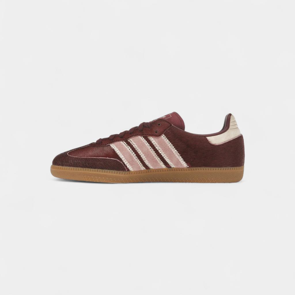 adidas Samba OG Maroon Sand Strata Pony (Women's)