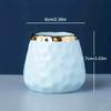 1pc Simple Ceramic Storage Jar, Ceramic Embossed Tableware Storage Jar, Simple Light Luxury Kitchenware Storage Jar, Home Kitchen Storage