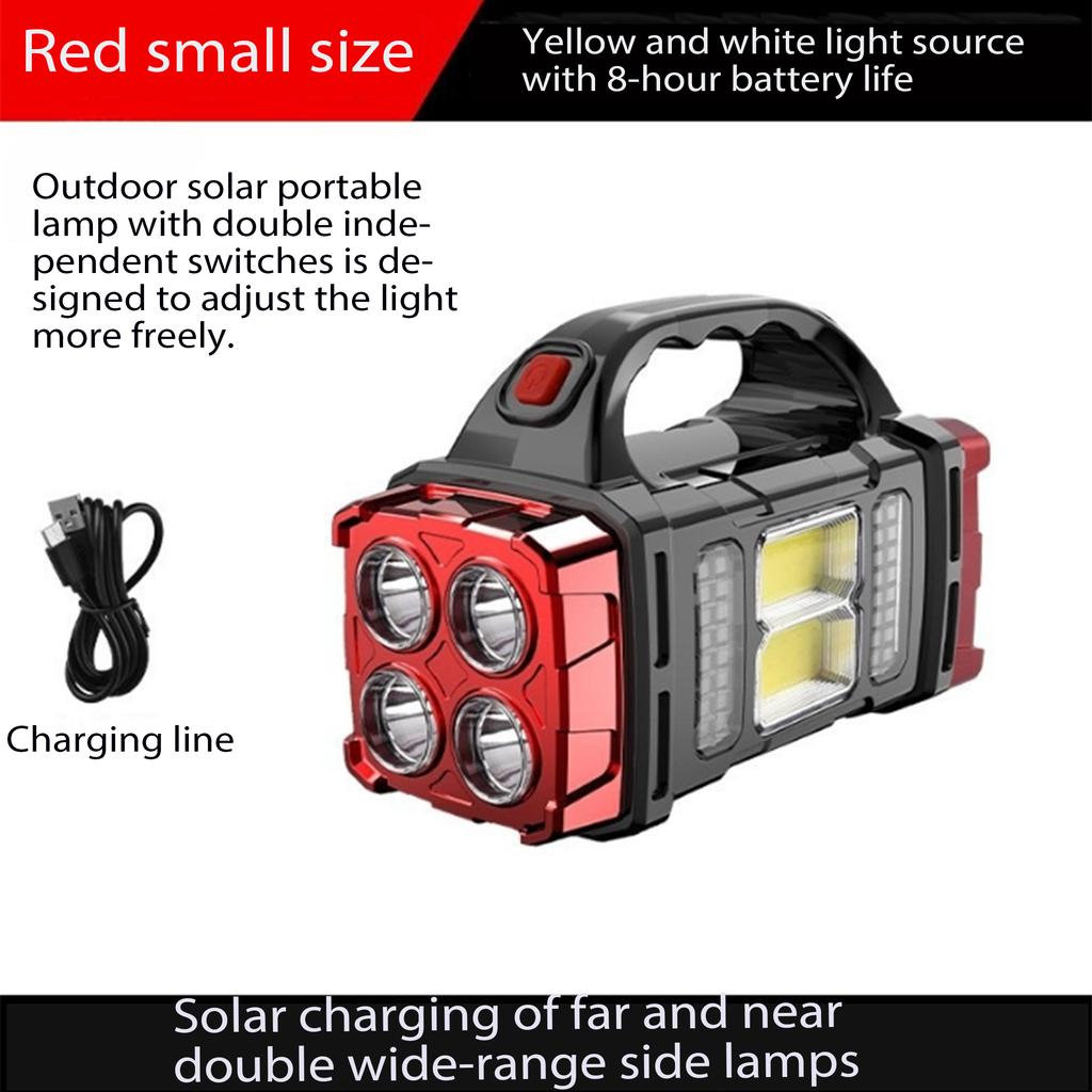 USB Rechargeable Hand-held Spotlight Flashlight, LED Emergency Flashlight, Searchlight