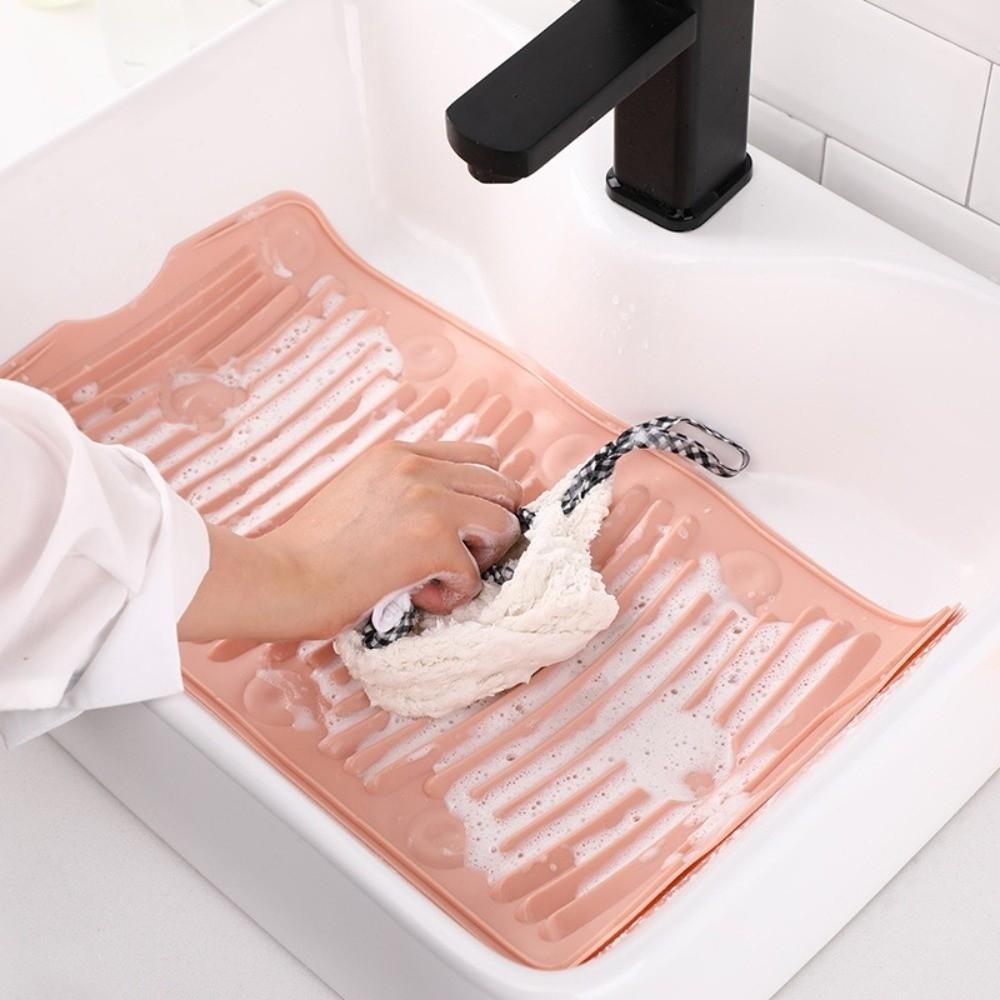 Foldable Design Laundry Washboard Suction Cups Scrubbing Board  Hand Washing Delicates