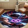 1PC Game Fighter In Action Round Rug for Livingroom,Bedroom, Palyroom, Chair Rug, Area Rug, Circle Carpet, Large Size Fan Christmas Gift