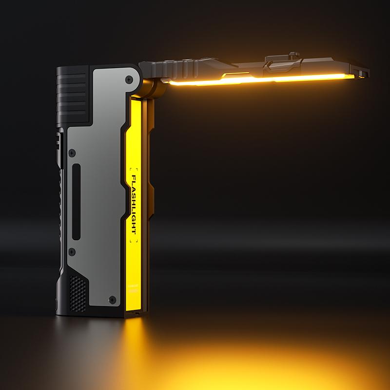 Outdoor Essential: M20 Strong light Ultimate Flashlight,3-Light Source Flashlight with Magnetic Base,Articulating Side Light,Type-C Fast Charge
