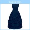 European Inspired Medieval Ruffle Edge Dress For Cosplay And Party Halloween