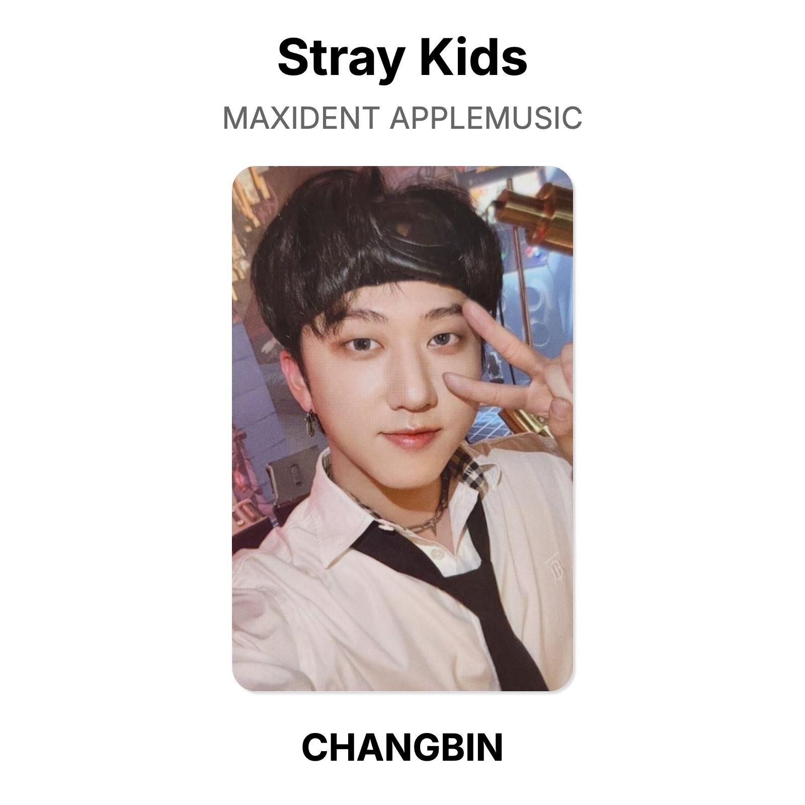 Stray Kids MAXIDENT APPLEMUSIC Official Photocard CHANGBIN