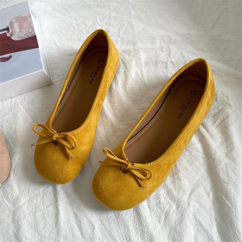 Fashion IPPEUM Velvet Ballet Flats Mary Janes Shoes For Women 2025 New Summer Ballerinas Zapatos Mujer