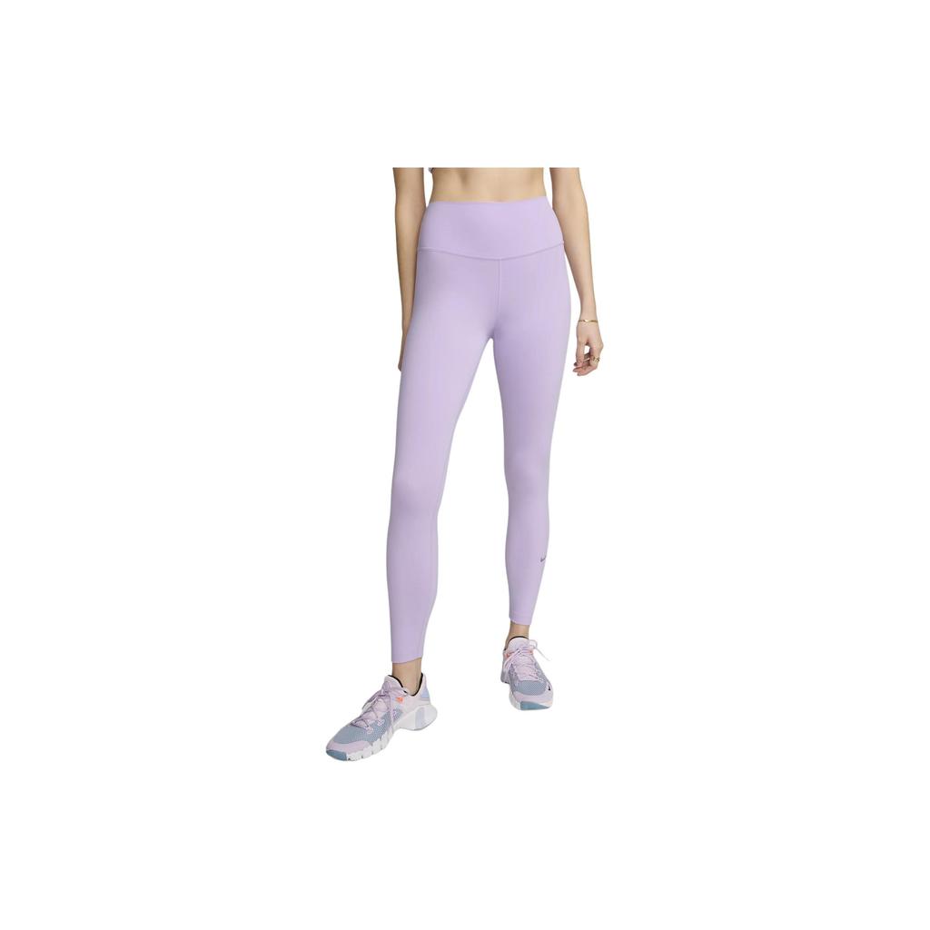 Nike One Solid High-Waisted Slim Fit Casual Sports Long Pants Women Bottoms Purple FN3227-512