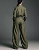 European Solid Color Shirt & Wide-Leg Pants Set - Women's Loose High-Waisted Fashion Two-Piece 2026 Collection