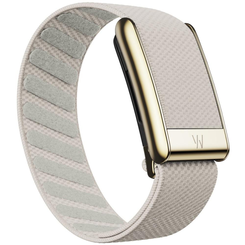 Suitable for Whoop 5.0 Mg Wristband Strap W Leather Nylon Woven Elastic Whoop Sports Replacement Strap Gold Silver Metal