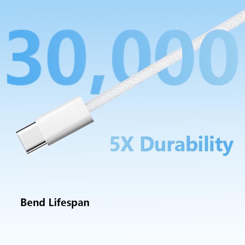 Hot Selling 1M 2M PD Quick Charging Type C Cable 60W Fast Data Transfer with Nylon Jacket for Mobile Phone