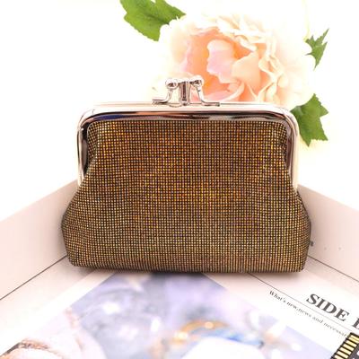 Retro Doppelschichtige Kurze Brieftasche Mit Hellem Gitter, Kreativer Kartenhalter, Mini-Geldbörse Für Frauen, Brieftasche Mit Haspe, Clutch, Damengeldbörsen