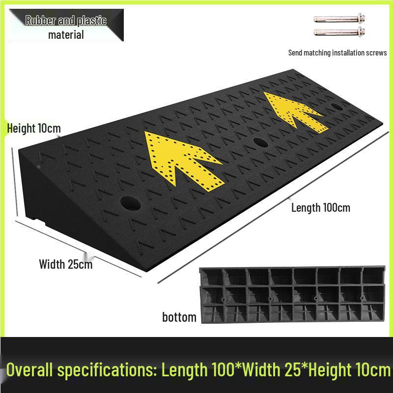 Rubber Car Ramp: Multipurpose Mat for Curbs, Thresholds, and Speed Bumps