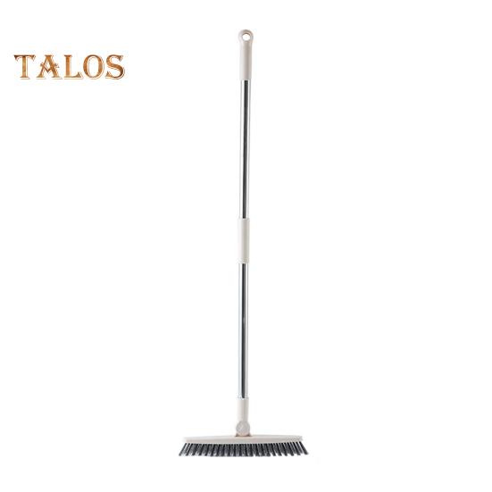 Floor Brush Ergonomic Design Heavy-Duty Long Handle Floor Scrubber with V-Shaped Brush Head Multi-Purpose Cleaner