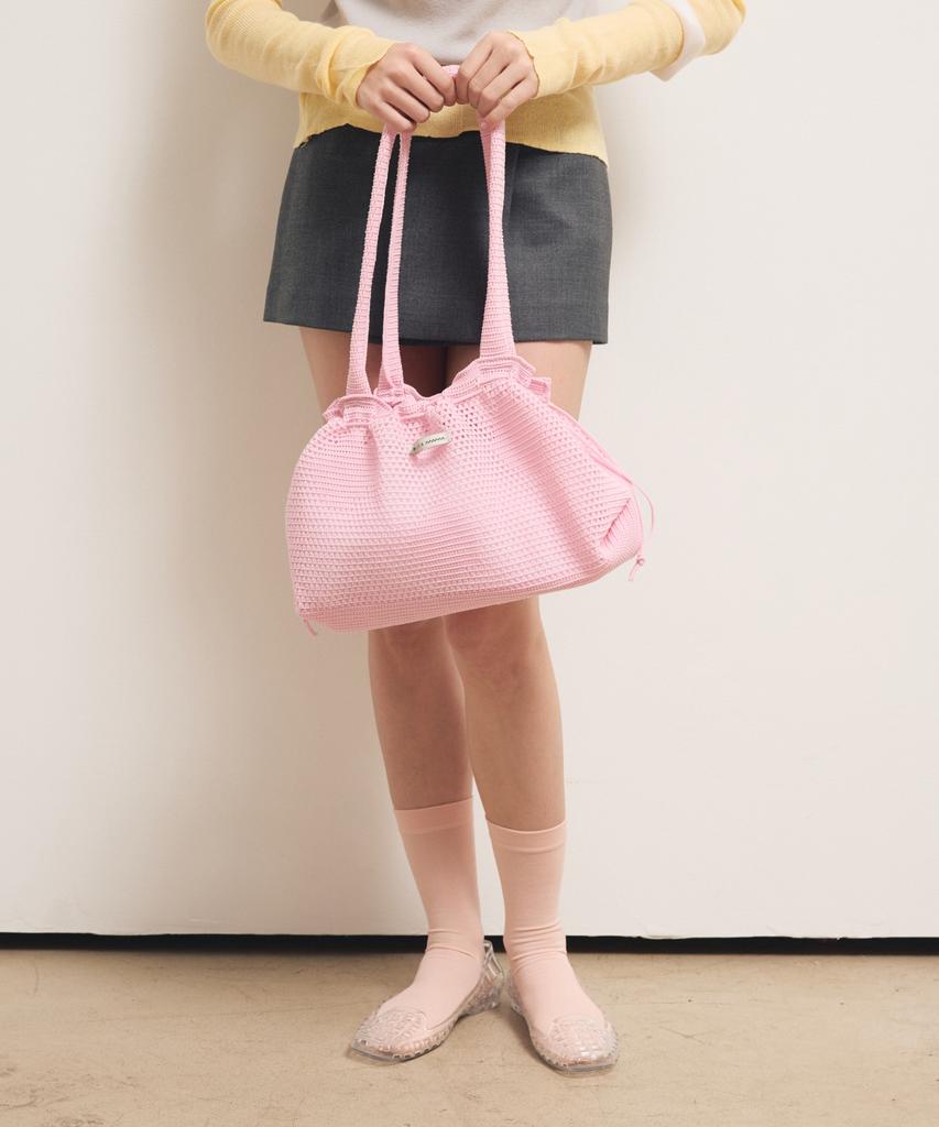 Pleatsmama Crochet Bag Light Pink