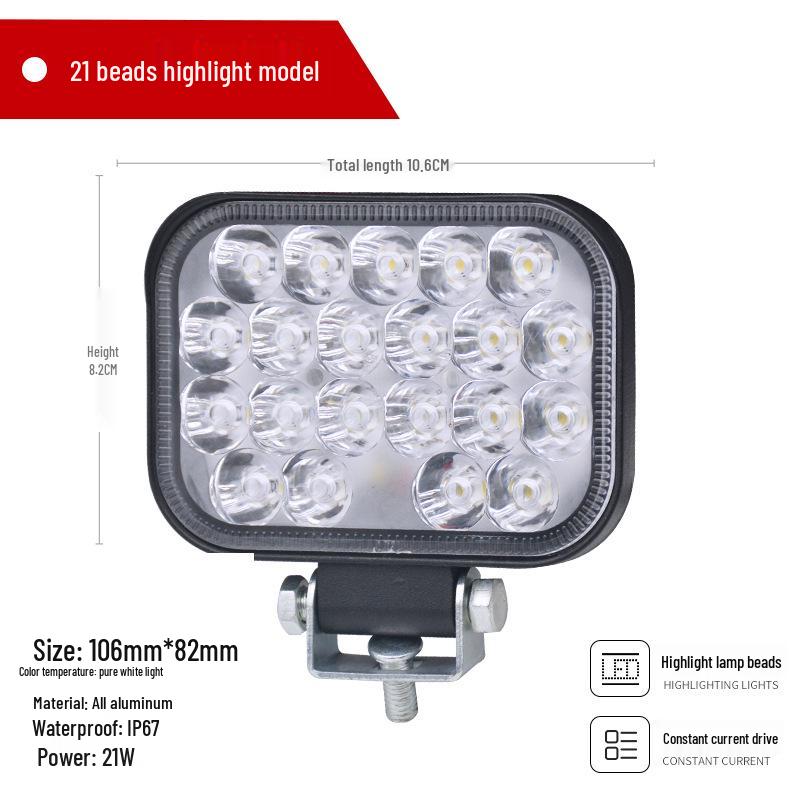 

Сверхяркий светодиодный прожектор для грузовика 12В/24В: Фара заднего хода и противотуманная фара с широким углом обзора для сельскохозяйственной и инженерной техники