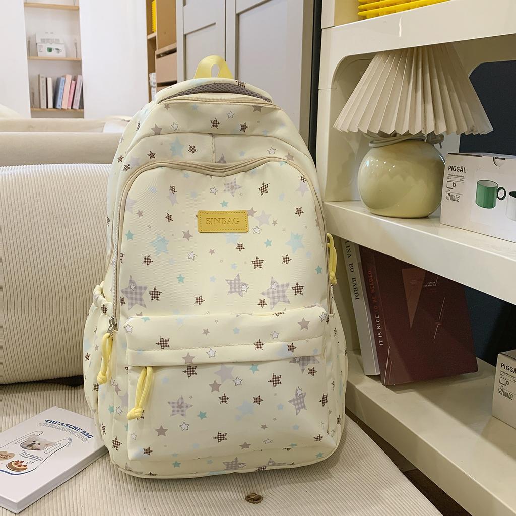 Schoolbag Fashion Burden Reduction School Bag Girls Elementary School Students New Large Capacity Junior High School Students High School Students