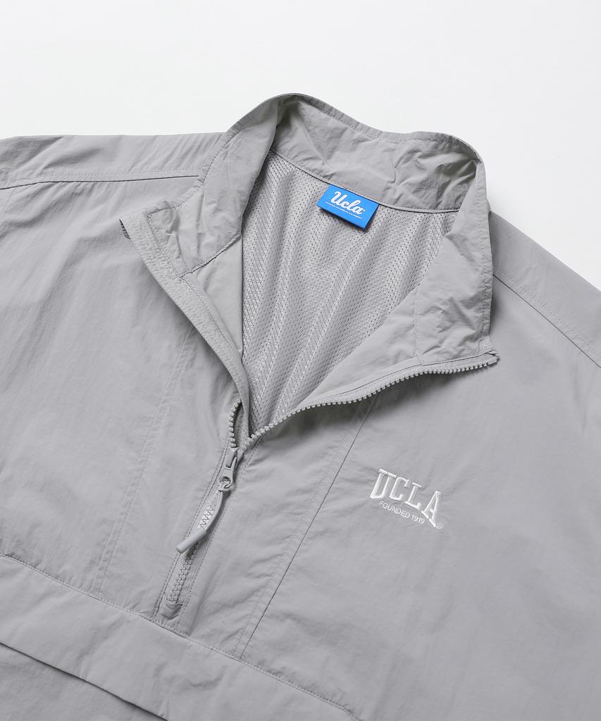Ucla Unisex Lightweight Short Sleeve High-Neck Anorak [Lt-Grey] (Ua3Uj98_34)