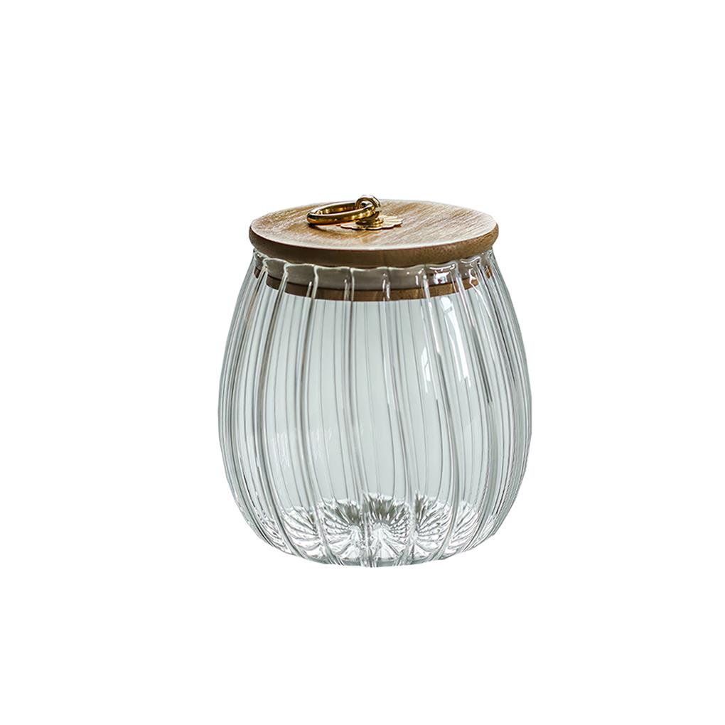 Glass Storage Jars Transparent Container with Lid Seasoning Bottle