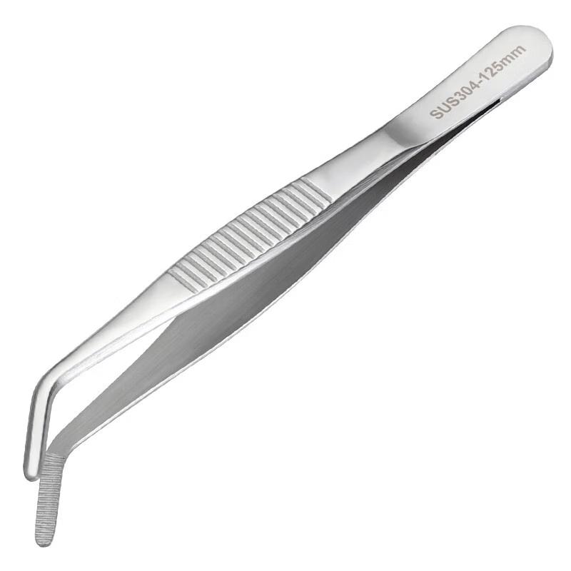 Jingnu 125mm Anti-slip Straight Round Head Tweezers