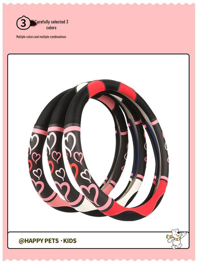 Luxury Heart Car Steering Wheel Cover - High-End Sport Design