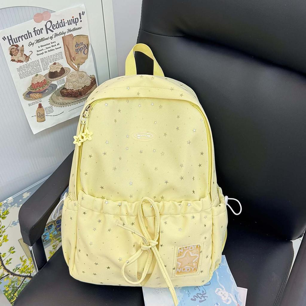 Schoolbag Korean Version Ins Small Fresh and Sweet Backpack Women's Large Capacity Simple and Versatile Student Schoolbag Fashionable Casual Backpack