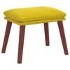 Recliner Chair with Ottoman Yellow Velvet