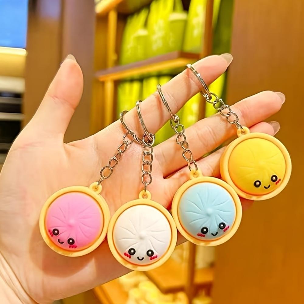 6/10/15/20/25Pcs Dumpling Keychains Cute Baozi W/Steamer Random Color For Gift Bags Party Favors Wedding Favors For Guests