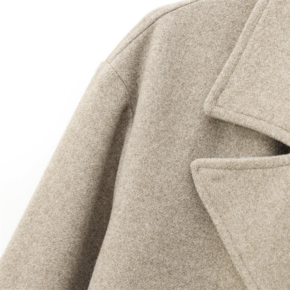 Women's Double-Breasted Wool-Blend Short Coat - Autumn/Winter 2024 Collection