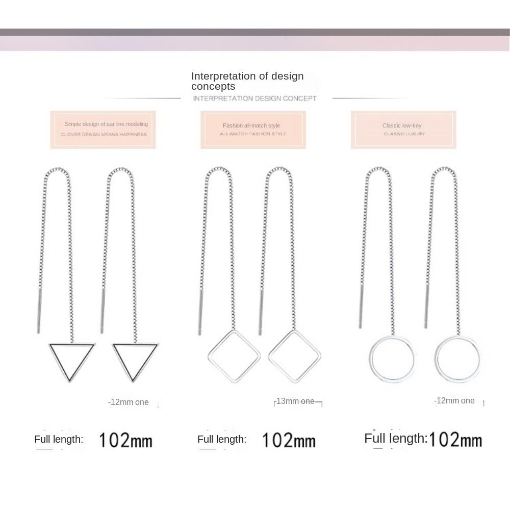 Brincos Geométricos Triangular Redondo Quadrado Brincos Longos Simples