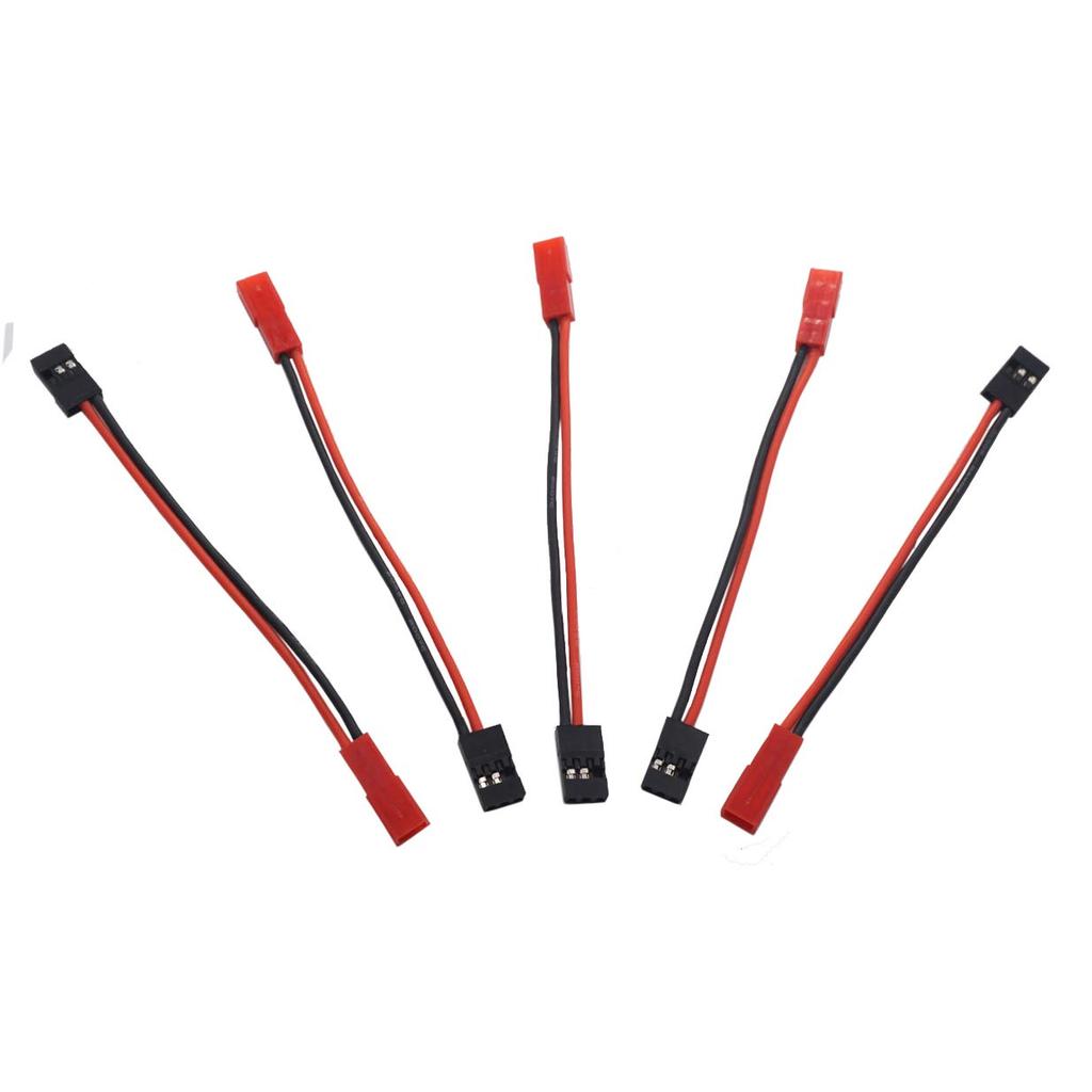 Pachet de 10 Cablu Adaptor Conector Receptor Servo JR Mascul la Mufă Femelă JST 10cm 20AWG pentru Mașină RC, Barcă FPV, LiPo, Mașină RC, Lumină LED, Ventilator de Răcire