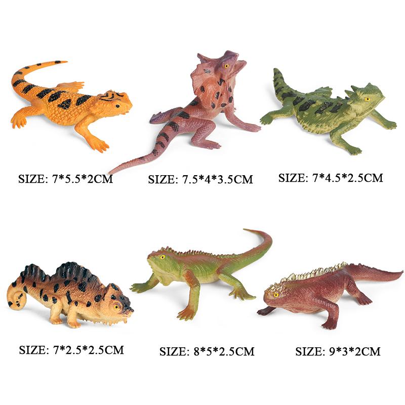Oenux Simulation Reptile Lizard Chameleon Geckos Insect Animals Model Action Figure Collection Toys Kids Gift Home Decorations