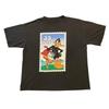 Vintage Daffy Duck Stamp Looney Tunes T-shirt XL Black Distressed Bugs Bunny