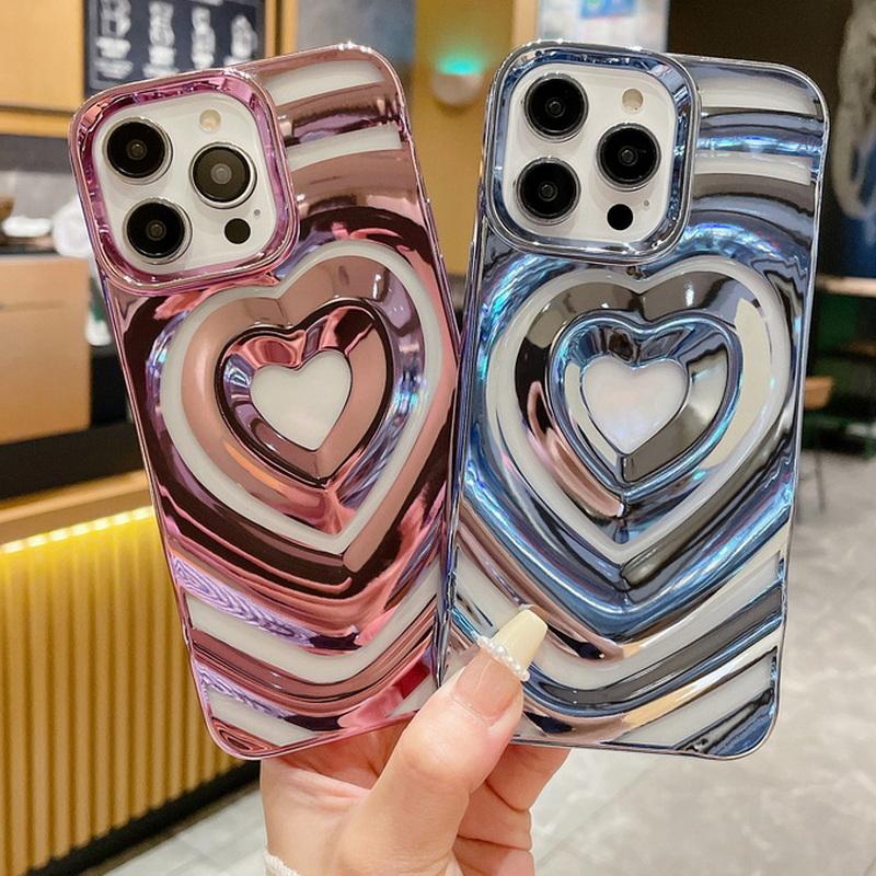 

Чехол для телефона с 3D стерео рисунком сердца любви для iPhone 15 Pro Max 14 Pro 13 12 11, противоударный роскошный мягкий чехол на заднюю панель