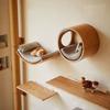 Polite de Cățărare din Lemn pentru Pisici Copac pentru Pisici Montat pe Perete Stâlp de Zgâriat din Sisal Hamac cu Pedale Loc de Joacă pentru Pisoi de Interior Accesorii pentru Pisici