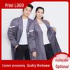 Men's Long Sleeve Mechanic Workwear Suit for Autumn/Spring - Protective Workshop Uniform Smock