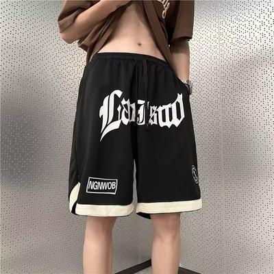 Summer Sports Men's Ball Pants Loose Casual Pants Plus Size Basketball Elastic Waist Five Pants