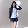 2025 Women's Long Sleeve Sporty Boyleg Swimsuit - Conservative, Anti-Exposure