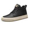 Fashion Men's High Top Shoes Autumn Winter Classic Men's Genuine Leather Casual Shoes Inner Elevated Shoes Outdoor Work Dress Shoes