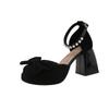 Französische Mary Jane High Heels Damen Dickabsatz Ein-Wort Schnalle Gürtel Sommer 2025 neu mit Rock Einzelne Schuhe Sandalen